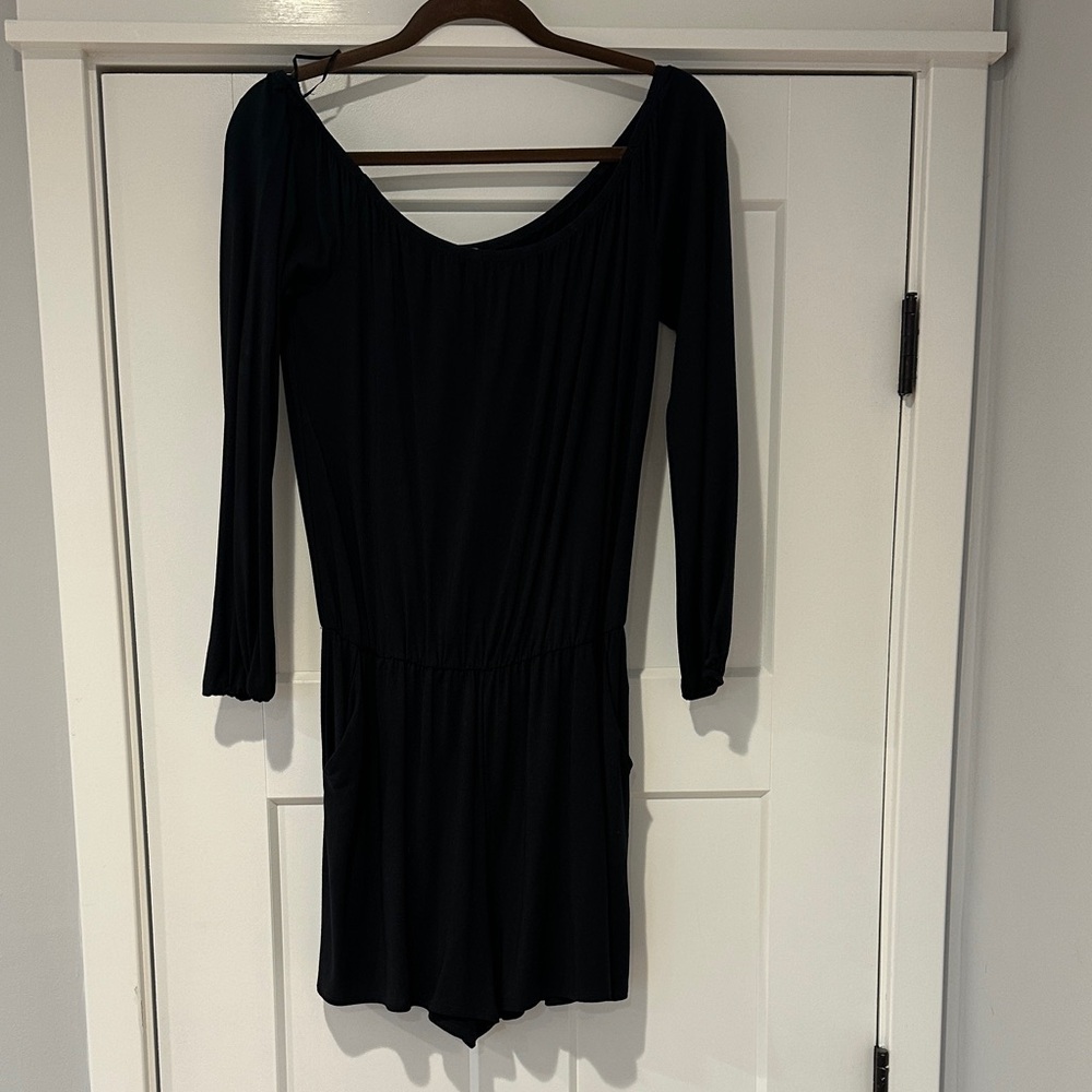 Tart Black Long Sleeve Romper